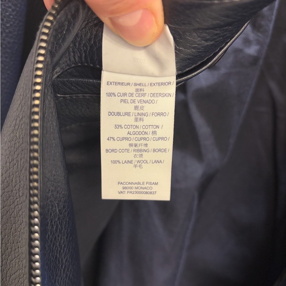 Italian Leather Bomber Jacket - Picture 5 of 7